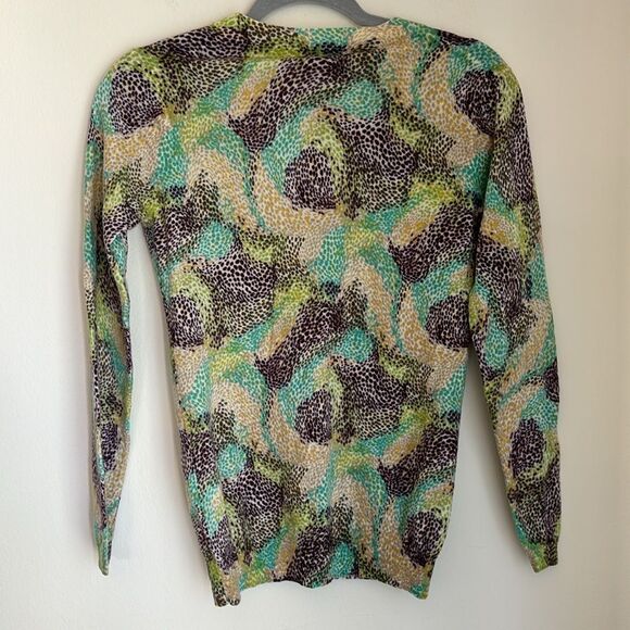 Peter Millar Women’s Abstract 100% merino wool v-neck 3/4 sleeve sweater Small! - Picture 6 of 7